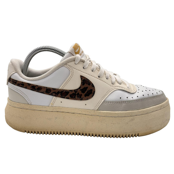 Nike Court Vision Alta Shoes Womens Size 10 Platform Leopard Print DO2791-100 - Picture 1 of 10